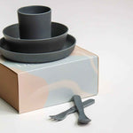 Load image into Gallery viewer, Bamboo Kids Dinner Set - Charcoal
